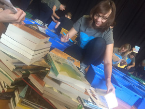 Volunteers with Books