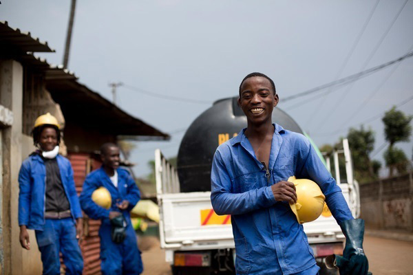 Lino Luís Nhandimo in Mozambique - sanitation worker helping improve global health