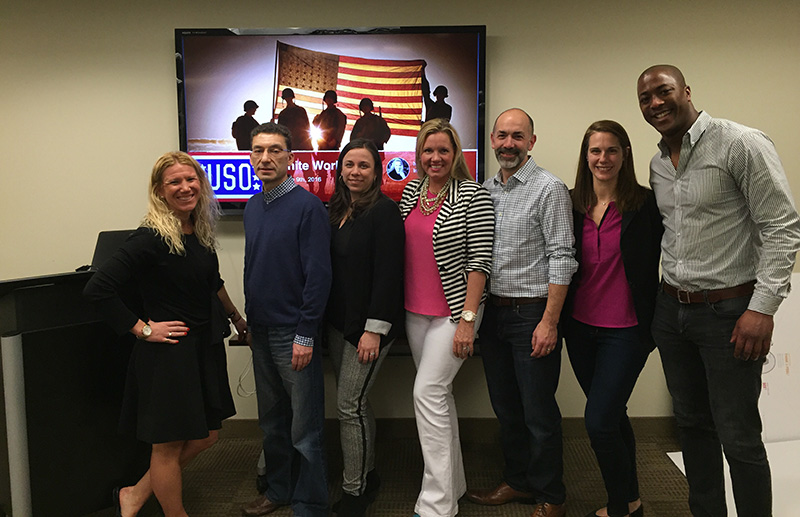 Salesforce volunteers support the USO with the Nonprofit Success Pack in a skills based volunteer engagement