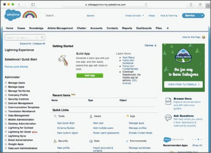 Screenshot of Salesforce for nonprofits