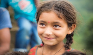 Student in Nepal, ready to learn!