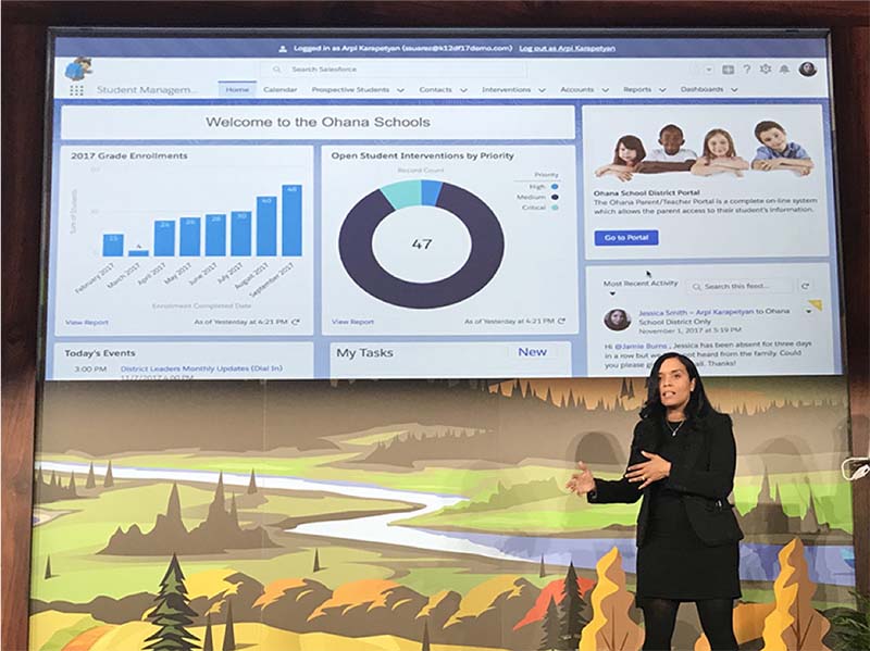 Selina Suarez, Senior Product Manager at Salesforce.org, explains the Connected School vision at Dreamforce 2017