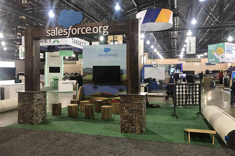 Salesforce.org Education Cloud booth at Educause last year. Stop by and say hi again this year!