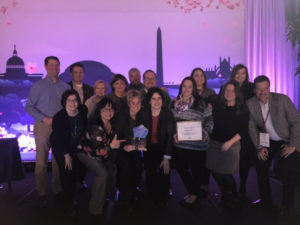 UMASS Lowell team accepting a 2018 Higher Ed Summit Award 