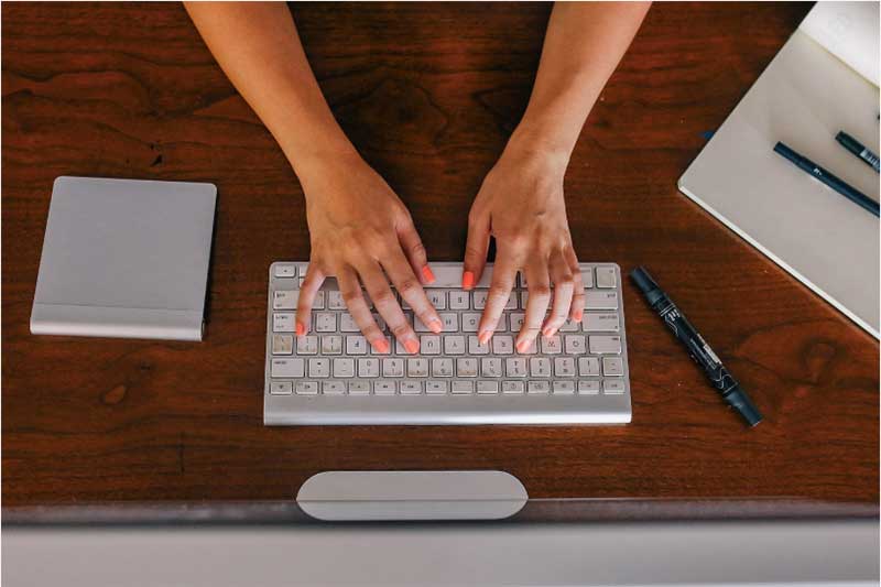 Typing on computer