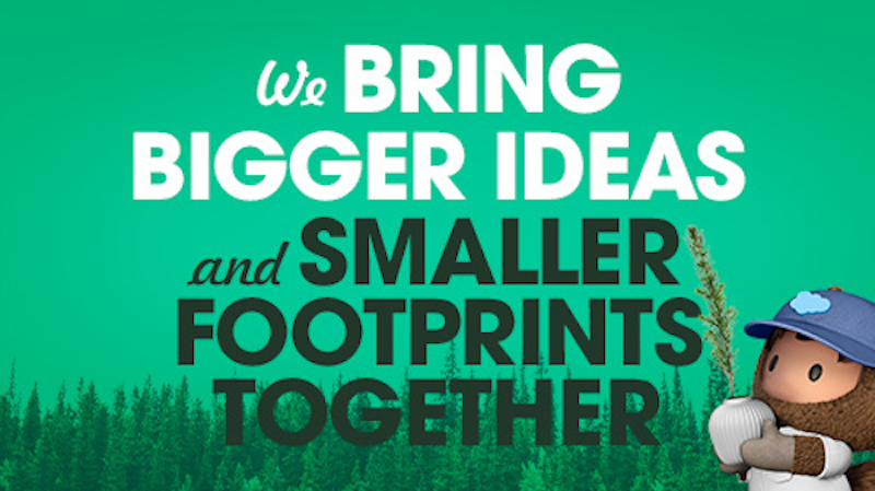 Banner stating "We Bring Bigger Ideas and Smaller Footprints Together"