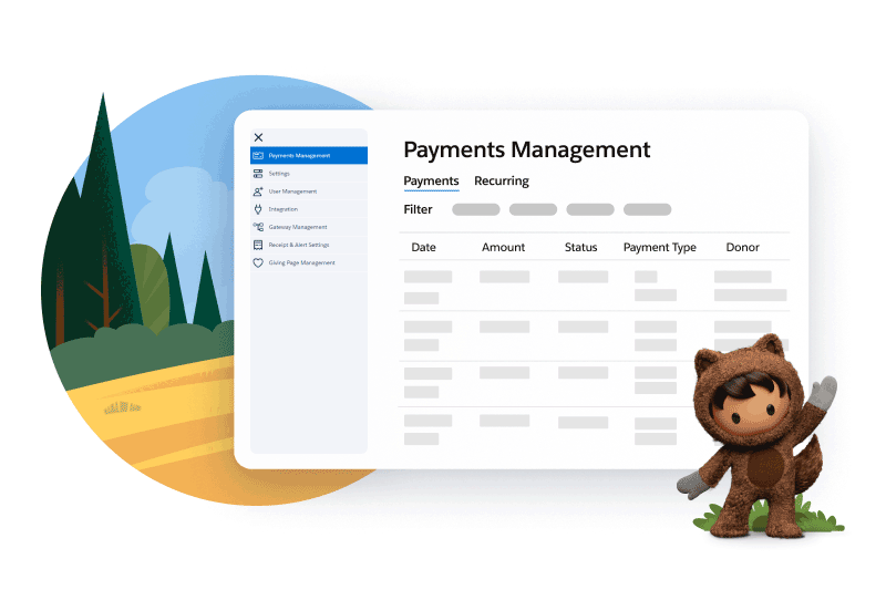 Payments Management dashboard on desktop, with Astro