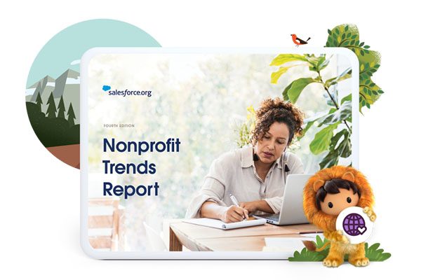 Nonprofit Trends Report, 4th edition (2021) cover image from Salesforce.org