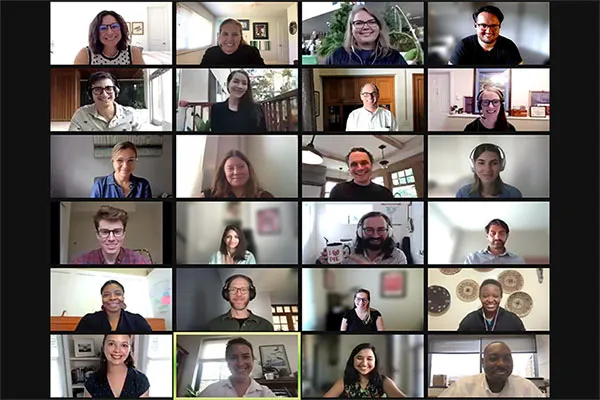Impact Labs cohort on video call