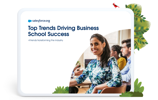Business School trends e-book in tablet