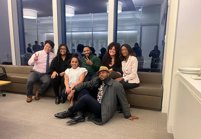 Resilient Coders alumni who requested to connect with professionals of color in tech pictured with Executive Director Ayanna Lott-Pollard