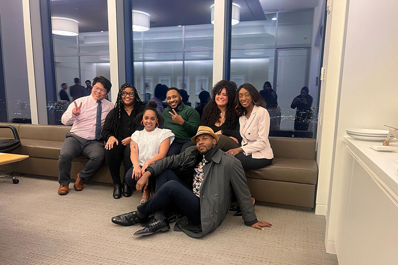 Resilient Coders alumni who requested to connect with professionals of color in tech pictured with Executive Director Ayanna Lott-Pollard